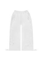 FALLEN RHINESTONE OVERSIZED SWEATPANTS WHITE