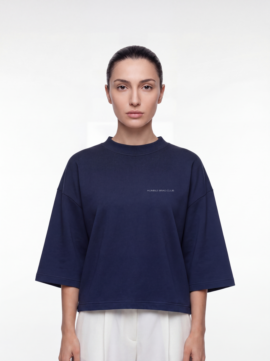 Women's OVERSZIED TEE - Blueberry bloom