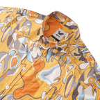 Men's Hawaiian Shirt Tropical Jazz Print Cotton Button-down Short Sleeve Aloha Shirt