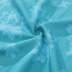 Hawaiian Shirts For Men Blue Lily Print Shirt Short Sleeve
