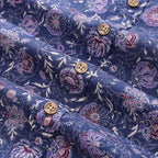 Men's Hawaiian Shirt Mystic Flowers Print Cotton Button-down Short Sleeve Aloha Shirt