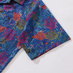 Hawaiian Shirt For The Aquarium By Andersson Grace Shirt Camp Collar 100% Cotton