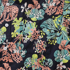 Men's Hawaiian Shirt Tropical Rainforest Print Cotton Button-down Short Sleeve Aloha Shirt