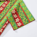 Hawaiian Shirt For Men Vertical Garden Shirt Camp Collar 100% Cotton