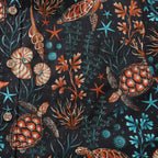 Men's Hawaiian Shirt Honu Hideaway By Luova Flow Cotton Button-down Short Sleeve Aloha Shirt