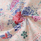 Men's Hawaiian Shirt Blossoms and Butterflies Print Cotton Button-down Short Sleeve Aloha Shirt