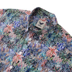 Men's Hawaiian Shirt Mysteries of the Jungle Print Cotton Button-down Short Sleeve Aloha Shirt