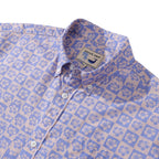 Hawaiian Shirts For Men Retro Hibiscus Print 100% Cotton Short Sleeve