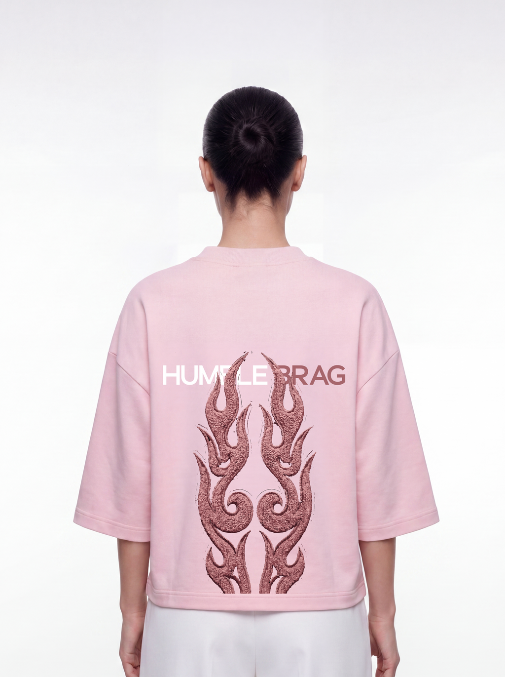 Women's OVERSZIED TEE - Pink Flame