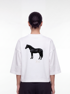 Women's OVERSZIED TEE - Black Horse spirit