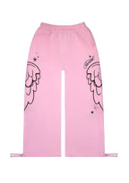 STITCH WINGS OVERSIZED SWEATPANTS BABY PINK (DETACHABLE WINGS)