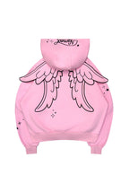 STITCH WINGS PULLOVER HOODIE BABY PINK (DETACHABLE WINGS)