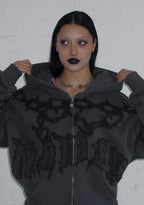 CHAINS ZIP HOODIE CAST IRON