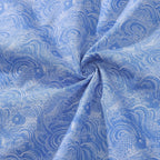 Hawaiian Shirts For Men Traditional Koi Carp Printed 100% Cotton Short Sleeve - Blue