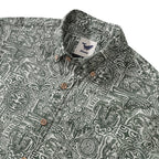 Long Sleeve Hawaiian Shirt For Men Guardian Totem Cotton Button-down Aloha Shirt