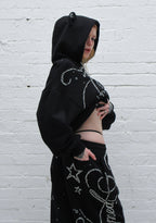 DREAMER RHINESTONE TEDDY OVERSIZED SWEATPANTS BLACK
