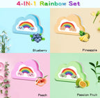 Rainbow Bath Bombs Gift Set – Handmade Organic 4 Pack