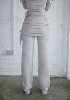ENVY SCULPT STRETCH TWO PIECE SKIRT TROUSER SET MIST GREY