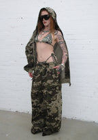 FAITHFUL STUDDED OVERSIZED SWEATPANTS CAMO
