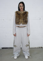 FAITHFUL STUDDED OVERSIZED SWEATPANTS GREY MARL