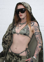 FAITHFUL STUDDED ZIP HOODIE CAMO