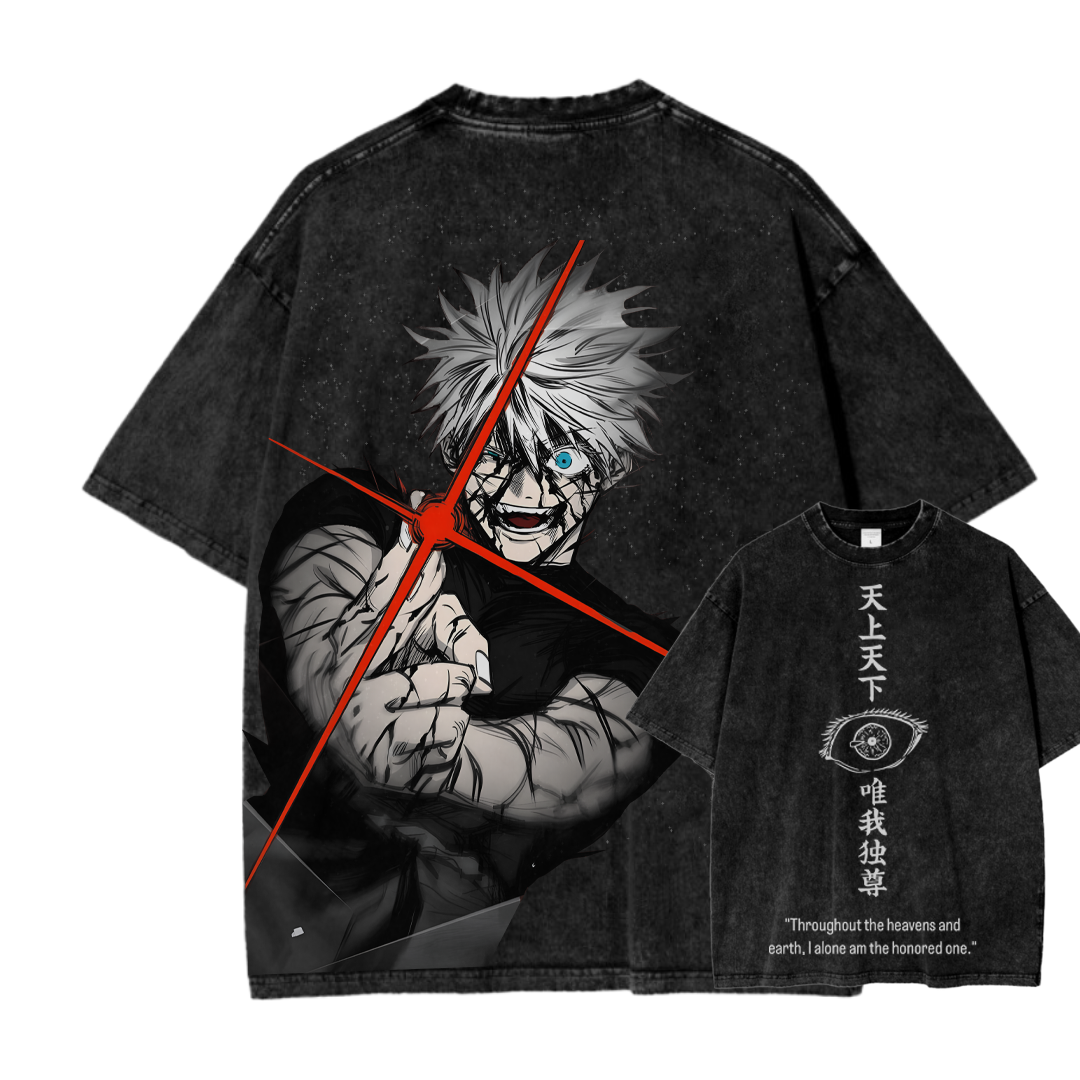 Jujutsu Kaisen Gojo Satoru Unisex Fit Washed T-Shirt 2504005203