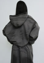 GRIME ZIP HOODIE WASHED SLATE