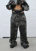 GRIME OVERSIZED SWEATPANTS GREY CAMO