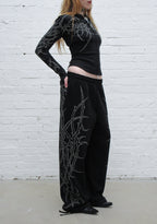 HAUNT STUDDED OVERSIZED SWEATPANTS BLACK