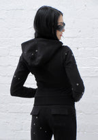 KNIGHT STUDDED FITTED PANTS BLACK