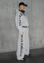 Nth ACTIVE OLD ENGLISH OVERSIZED PULLOVER HOODIE GREY MARL