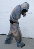 OFF GRID DENIM EFFECT OVERSIZED SWEATPANTS WASHED BLUE