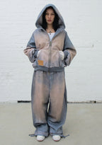 OFF GRID DENIM EFFECT OVERSIZED SWEATPANTS WASHED BLUE
