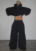 OLD ENGLISH OVERSIZED SWEATPANTS WASHED CHARCOAL