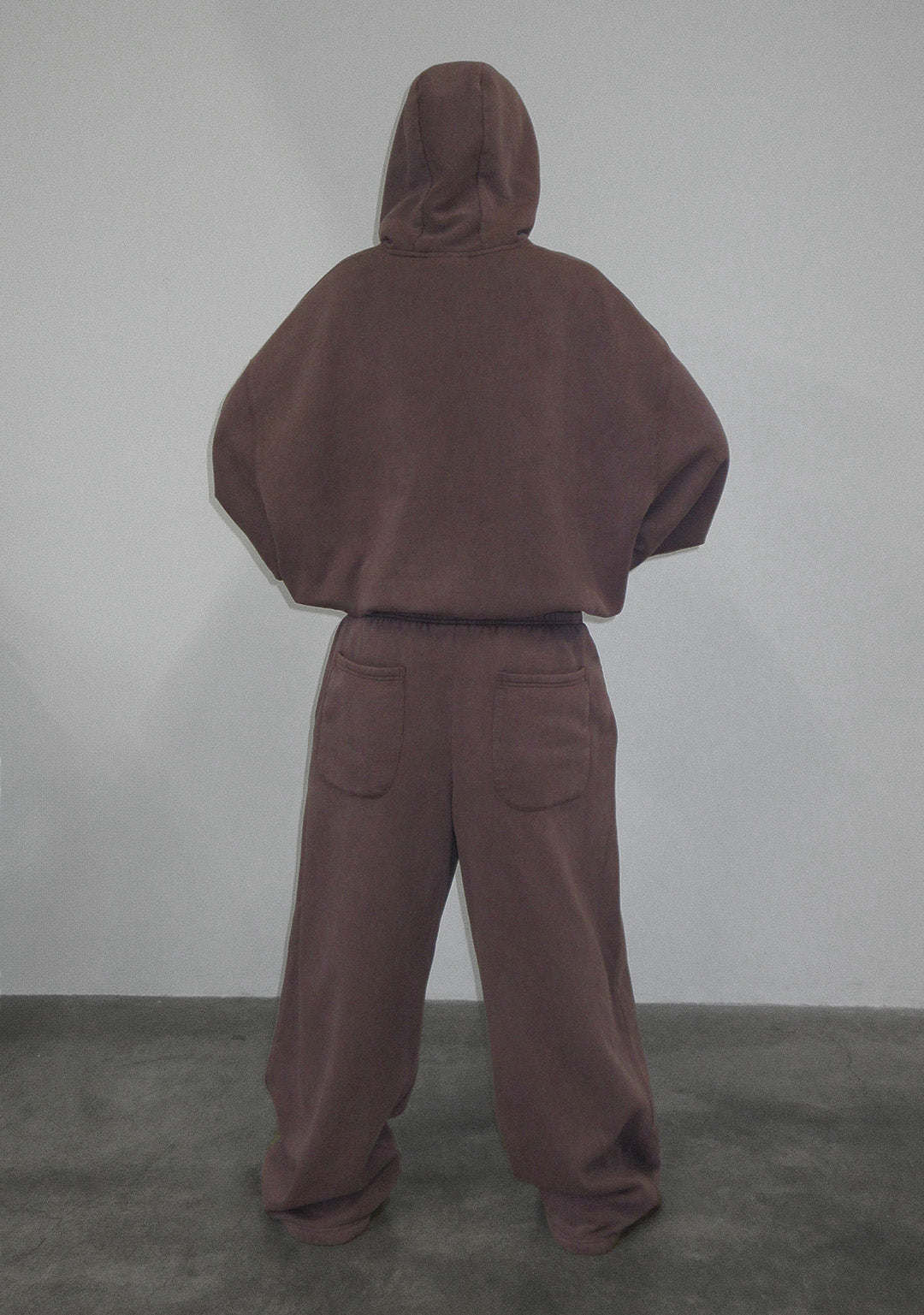 OLD ENGLISH PULLOVER HOODIE WASHED MAUVE