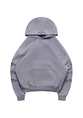 OLD ENGLISH PULLOVER HOODIE WASHED VINTAGE GREY