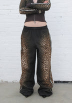 RUMOUR STUDDED OVERSIZED SWEATPANTS LEOPARD