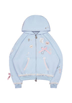 WHISPER ZIP HOODIE BABY BLUE