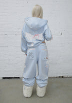 WHISPER ZIP HOODIE BABY BLUE