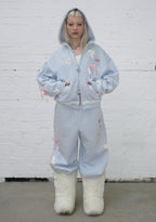 WHISPER ZIP HOODIE BABY BLUE