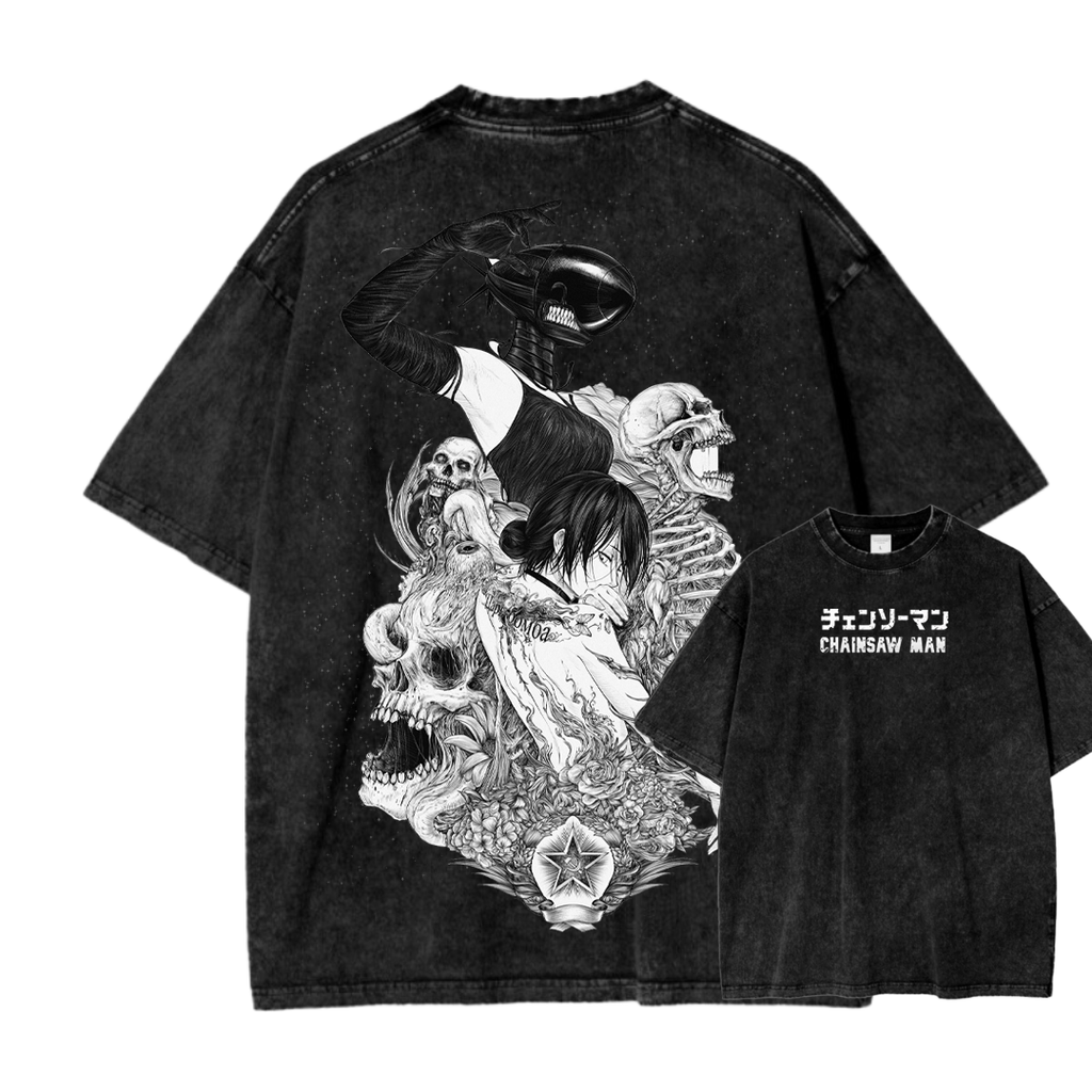 Chainsaw Man Unisex Fit Washed T-Shirt